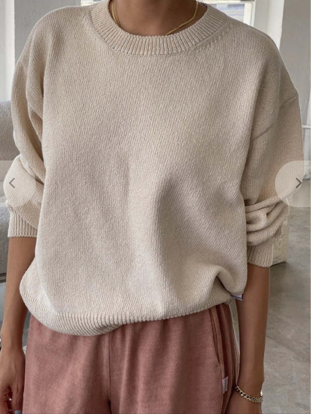 Le Bon Shoppe Milo Cotton Sweater - Rosé Msrp $130 - Picture 3 of 11
